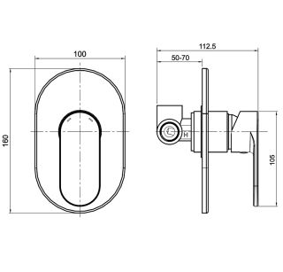 Смеситель для душа Koller Pool  Round ARC RA10450